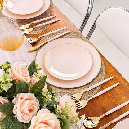 Defined Decoe Set of 6 Woven Rattan Placemats,16x12 Inch Oval Braided Charger Plates, Farmhouse & Boho Vintage Style for Christmas Dining, Kitchen, and Party Decor