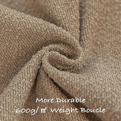 GEEORY Decorative Throw Pillow Covers 20x20 Inch Pack of 2,Textured Boucle Neutral Cushion Cases for Bed Couch Sofa, Accent Modern Farmhouse & Minimalist Home Decor (Oatmeal Beige) GE03-20