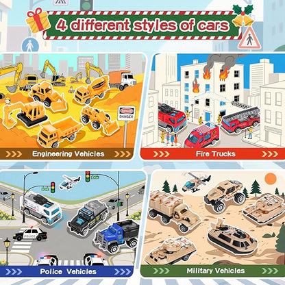 Advent Calendar 2025 Alloy Car Toys for Kids Advent Countdown Calendar Christmas Stocking Stuffer For Boys Girls Gifts 3 age+