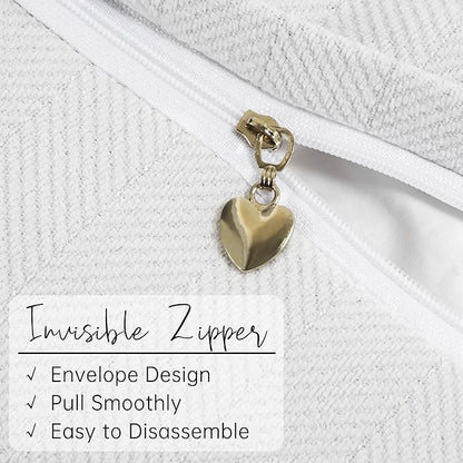 ZWJD Cream Pillow Covers 22x22 Set of 2 Chenille Throw Pillow Covers with Elegant Design Soft and Luxurious Decorative Throw Pillows for Couch, Bed, and Home Decor