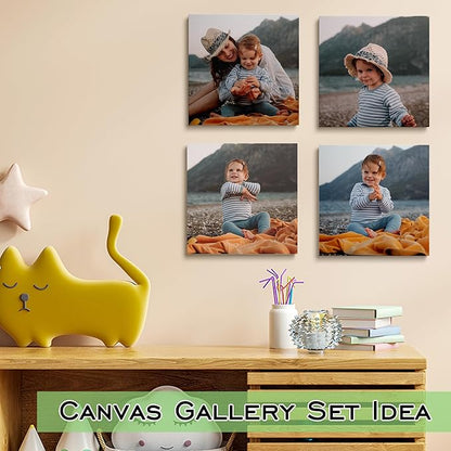 GMissT Canvas Prints With Your Photos - Personalized Pictures On Canvas Custom Poster for Home Decor - Floating Frames & Gift Wrapping Available