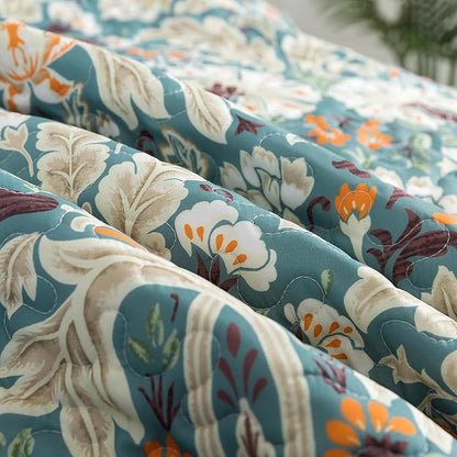 HoneiLife Quilt Sets King Size - Microfiber Bedspreads for King Bed, 3-Piece Lightweight Coverlets, Retro Bed Cover King Quilt Bedding Set All Season Quilts-Grayish Green
