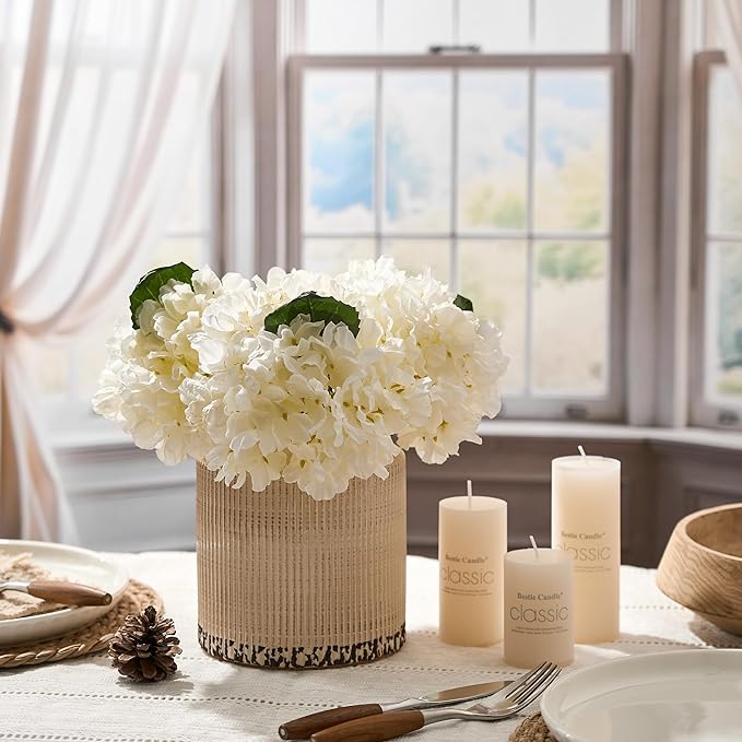 SIDUCAL Ceramic Vintage Rustic Terracotta Vase, 6.77 Inch Farmhouse Decorative Pottery Vase Wide-Mouth Vases for Home Decor, Living Room, Bookshelf, Bedroom, Bathroom, Kitchen, Antique Beige
