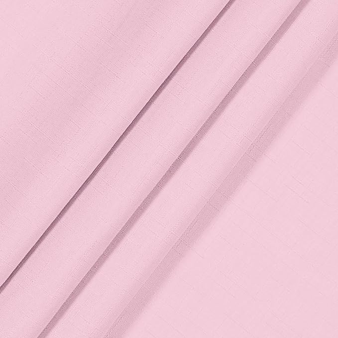 Eclipse Kendall Modern Blackout Thermal Rod Pocket Window Curtain, Insulating & Noise Reducing Curtains for Bedroom or Living Room (1 Panel), 63 in Long x 42 in Wide, Soft Pink