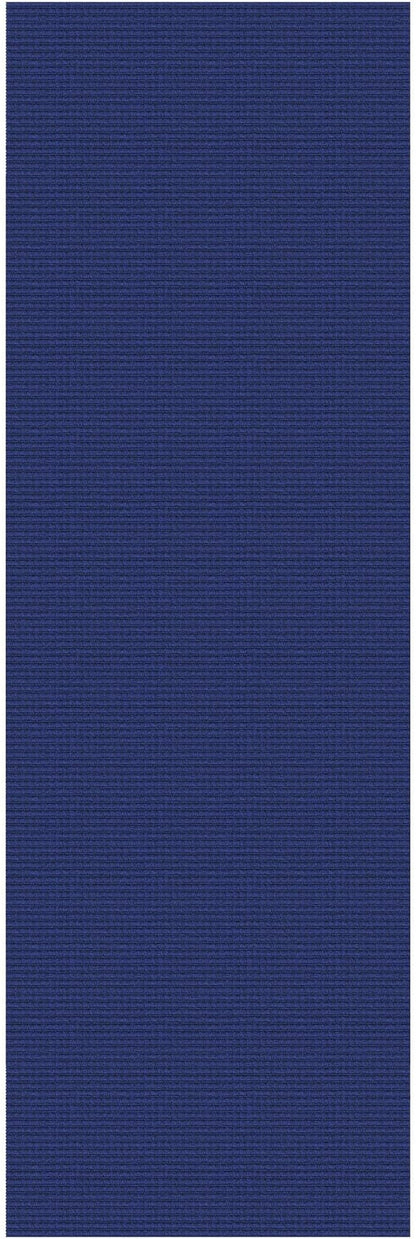 IOHOUZE Washable Runner Rug 2.6x8 Non Slip Rubber Backed Wide Hallway Runner Entryway Runner Indoor, Kitchen Rugs Woven Cotton Floor Carpet for Hall Entrance Bedroom, Royal Blue/Navy