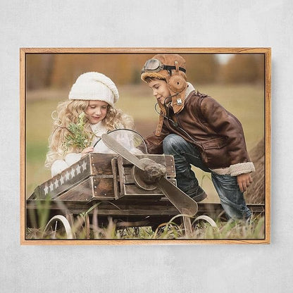 Personalized Custom Canvas Prints: Photo On Canvas (Light Brown, 24X36) Transform Your Photos into Stunning Framed Wall Art Digitally Printed Photo To Canvas Ideal for Home Decor, Gifts Keepsakes.Made in Texas, USA