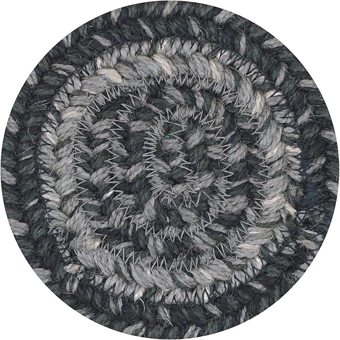 Homespice Flint Hill Jute Woven Rope Coasters 4", Warm Primitive Decor, Set of 6, Grey - Durable, Absorbs Moisture, Easy to Clean and Protects Furniture