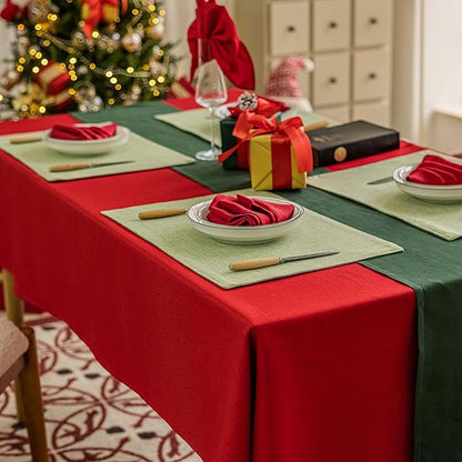 Home Brilliant Green Placemat Set of 8 Washable Place Mats Placemats Heat Resistant Sage Placemat for Dining Table Kitchen Table Mats Decor, Grass Green