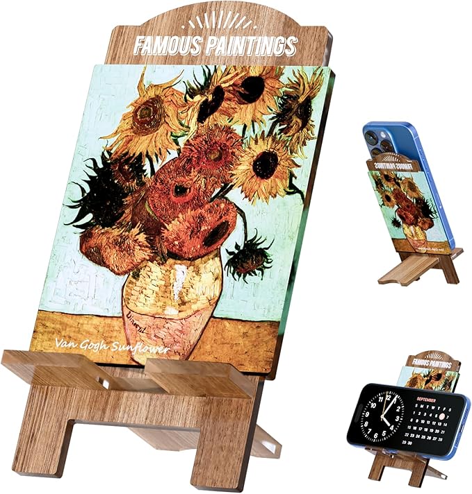 Van Gogh Sunflowers Acrylic Phone Stand – Aesthetic Holder for Desk, Tablets & Phones