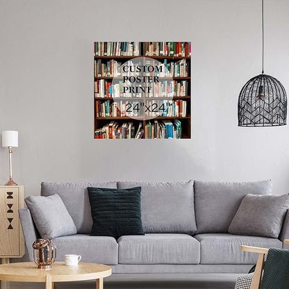 jenesaisquoi Custom Canvas Art Print 24" x 24", Upload Your Photo Image Custom Personalized Photo to Poster Printing Home Decor Wall Art Prints (Unframed)
