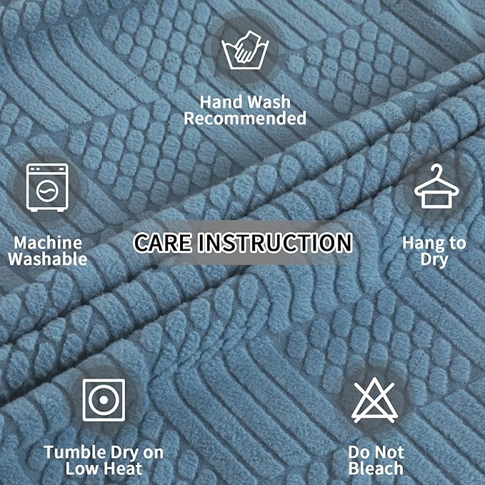 Easy-Going Waterproof Couch Cushion Covers for Couches and Sofas, Stretch Jacquard Sofa Seat Cover Replacement for Dogs, Pets & Kids, Durable Furniture Protector for Sofa Cushions, Lake Blue
