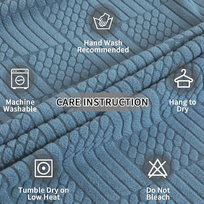 Easy-Going Waterproof Couch Cushion Covers for Couches and Sofas, Stretch Jacquard Sofa Seat Cover Replacement for Dogs, Pets & Kids, Durable Furniture Protector for Sofa Cushions, Lake Blue