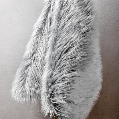 Ashler faux fur rug, Fluffy Shaggy Area Rug Ultra Soft 2 x 2.9 Feet Rectangle Fur Rug Frosted Bottom Gray Fuzzy Rug Machine Washable Shag Rug, Nursery Decor Throw Rugs for Bedroom, Living Room