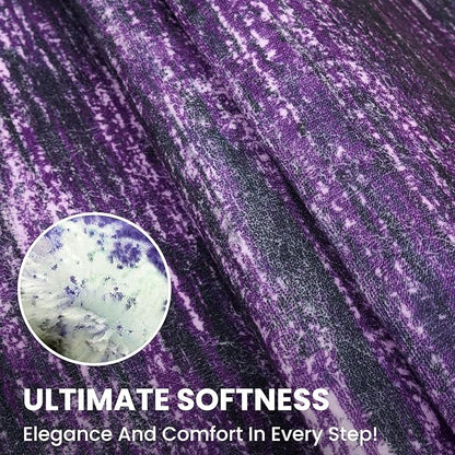 2x6 Modern Abstract Runner Rug for Hallways, Purple White Super Soft Hallway Decor Kitchen Rugs with Non-Slip, Non-Shedding Washable Runners for Entryway Bedroom Indoor