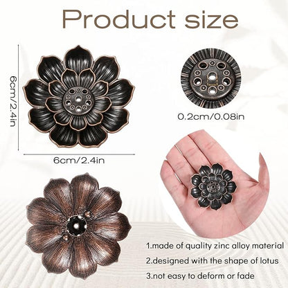 30 Packs Incense Holder Lotus Sticks Incense Burner Vintage Flower Shaped Incense Holder for Sticks Burner for Home Fragrance Yoga Sauna SPA