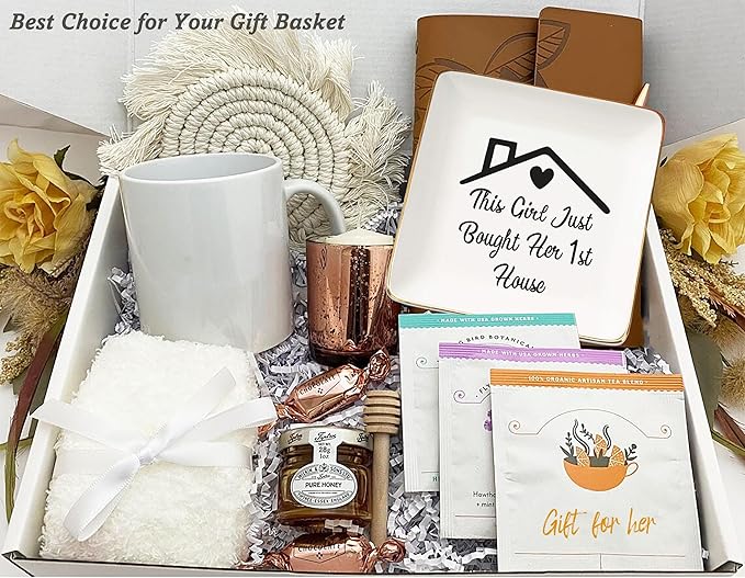 Happy New Home Gift,Congrats Gifts Realtor to Homeowner-First Time Housewarming Present-New Home Owners Present for Woman-Jewelry Tray Trinket Holder Ring Dish-Just Bought Her 1st House