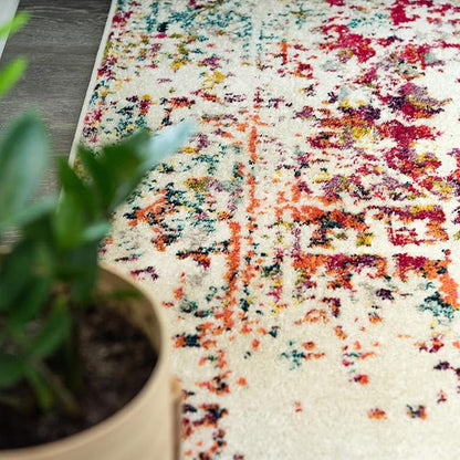 Rugs.com Arlington Collection Rug – 8x11 Light Multi Medium-Pile Rug Perfect for Living Rooms, Large Dining Rooms, Open Floorplans