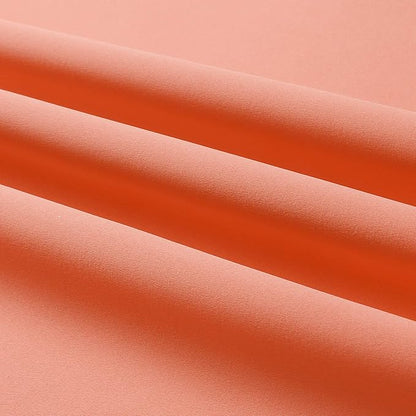 DUALIFE Light Coral Blackout Curtain Panels for Bedroom 45 Inch Length 2 Panels Set Solid Thermal Insulated Room Darkening Curtains with Grommet 38 W x 45 L Inch Salmon Coral Color