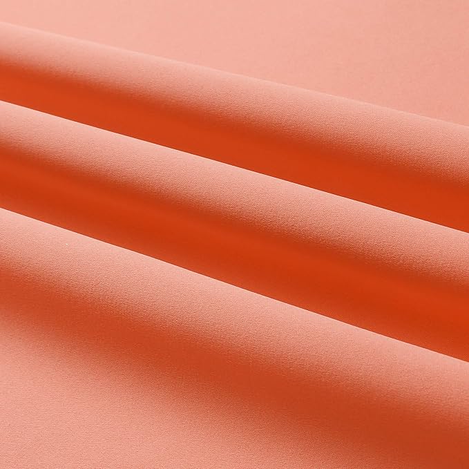 DUALIFE Extra Long 108 Inch Blackout Curtains Solid Grommet Thermal Insulated Room Darkening Winow Treatment Large Window Drapes 60 by 108 Inch Long 2 Panels Burnt Coral