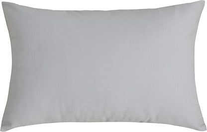 TangDepot Handmade Decorative Solid 100% Cotton Canvas Throw Pillow Covers/Pillow Shams, (12"x18", Gray Stone)