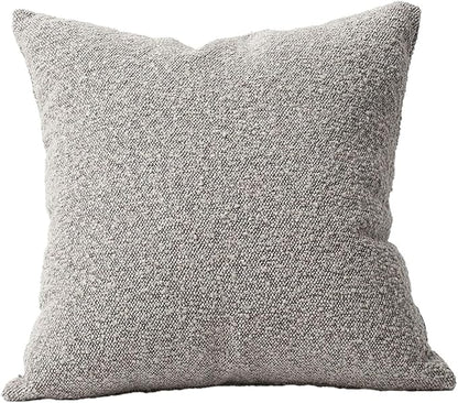 DOMVITUS Boucle Pillow Covers 20x20 Luxury Throw Pillow Covers Decorative Pillows for Bed Sofa Pillows for Living Room Accent Couch Pillows Soft Cushion Case, 1PC, Sand Grey