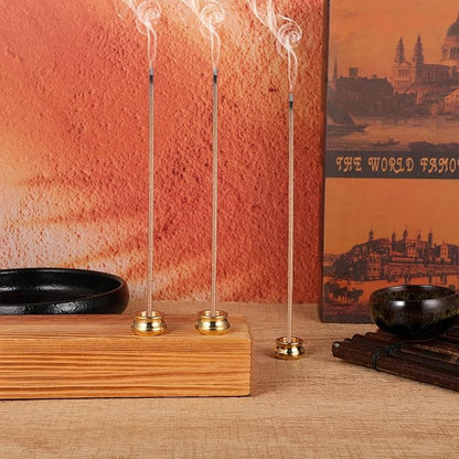 3Pcs Mini Dual-Purpose Copper Incense Burner Holder, Brass Holder for Sticks, Cone Incense Holder, Chinese Indoor and Outdoor Decorative, Suitable for Yoga, Studio, Buddhist, Temple