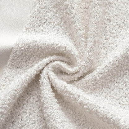 MIULEE Boucle Throw Pillow Covers 18x18 Inch Set of 2 White Faux Leather Textured Decorative Pillow Cases Boho Farmhouse Accents Cushion Covers for Couch Bed Livingroom Home Decor