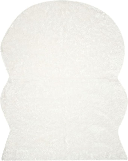 SAFAVIEH Faux Sheep Skin Collection 8' x 10' Ivory FSS117A Silken Glam 2.35-inch Thick Area Rug