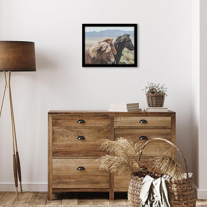Americanflat 13x17 Picture Frame with Polished Plexiglass - Black Picture Frame - Wide Photo Frames Made of Engineered Wood for Vertical or Horizontal Wall Display - Epic Collection - Black