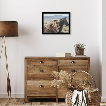 Americanflat 13x17 Picture Frame with Polished Plexiglass - Black Picture Frame - Wide Photo Frames Made of Engineered Wood for Vertical or Horizontal Wall Display - Epic Collection - Black