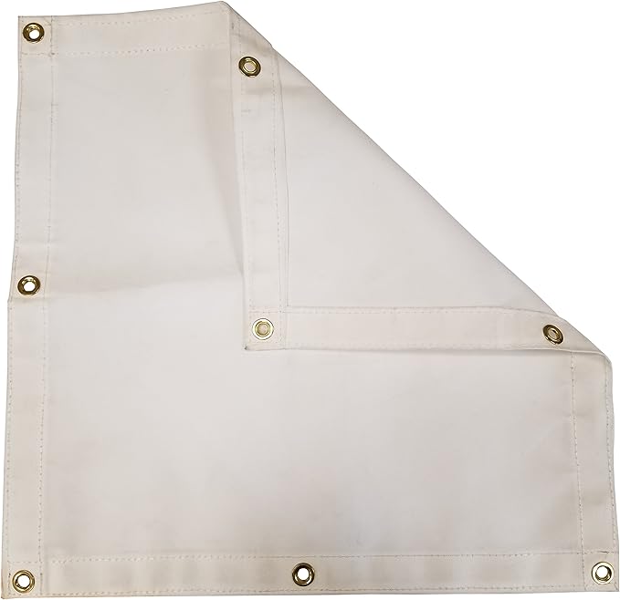White Workhorse Polyester Canvas Tarp 6 Ft. x 12 Ft. - 14.5 Oz.