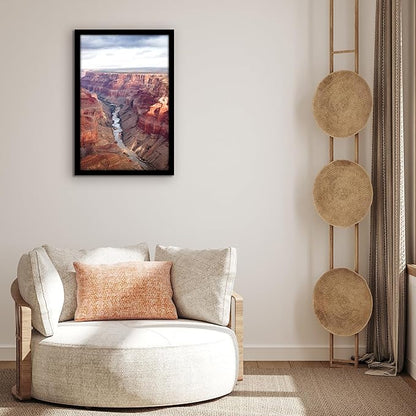 Americanflat 17x26 Poster Frame with Polished Plexiglass - Black Picture Frame - Wide Photo Frames Made of Engineered Wood for Vertical or Horizontal Wall Display - Epic Collection - Black
