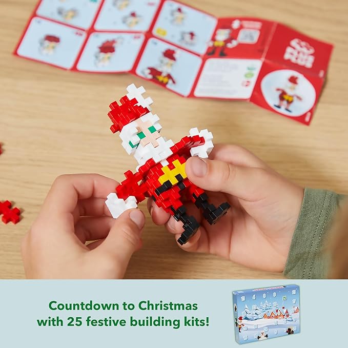 Plus Plus Christmas Advent Calendar 2025, 25 Kids Building Block Toys, Mini 3D Puzzle Kits, Fun Holiday Countdown Stem Gifts, 600 Pieces - Original