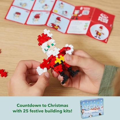 Plus Plus Christmas Advent Calendar 2025, 25 Kids Building Block Toys, Mini 3D Puzzle Kits, Fun Holiday Countdown Stem Gifts, 600 Pieces - Original