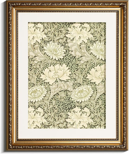 InSimSea Gold Framed Canvas Wall Art Room Decor Floral Scenic Oil Painting Flower Art Prints French Romantic Botanical Designs Wall Decor Framed Wall Pictures for Bedroom Bathroom and Office 13x16in