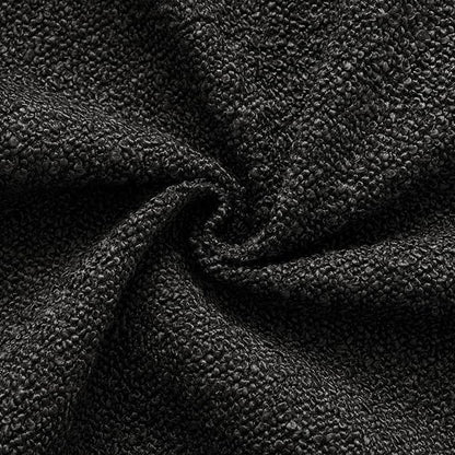 Woaboy Pack of 2 18x18 Inch Decorative Boucle Throw Pillow Covers Textured Square Pillowcaes Accent Solid Cozy Soft Cushion Covers Home Decor for Sofa Couch Living Room Home Decor,Black