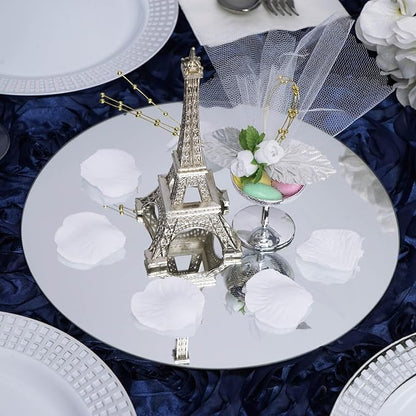 Efavormart 12" Round Glass Mirror Wedding Party Table Decorations Centerpieces - 4 PCS
