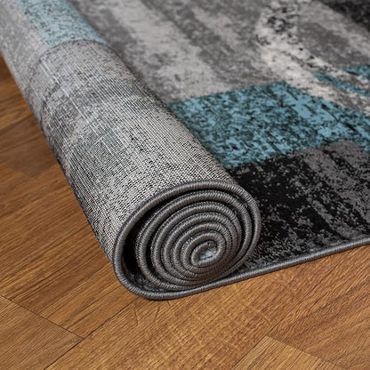 Rugshop Contemporary Circle Design Area Rug, Fade-Resistant Carpet for Living Room, Bedroom, or Dining Room, Gray, 12' x 15'