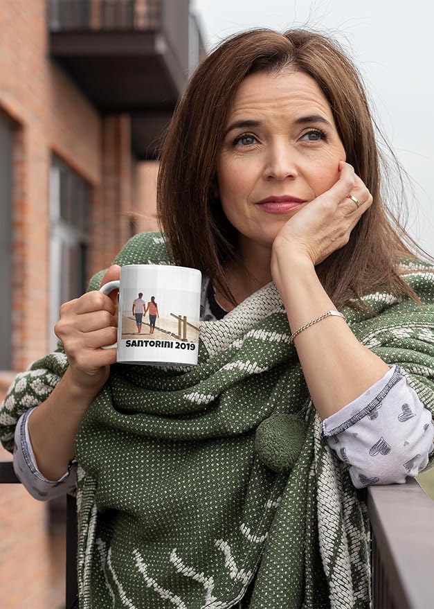 Personalized Coffee Mug | Custom Photo, Text, or Logo Cup (11oz, White Rim, Inner, and Handle) |Dishwasher & Microwave Safe |Unique Gift for Men & Women –Taza Personalizada
