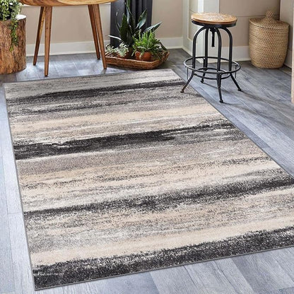 LUXE WEAVERS Tower Hill Abstract Gray 6x9 Area Rug