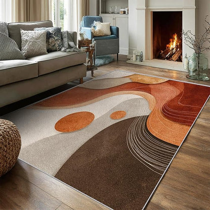 Bohemian Rug, 6x8 Area Rugs Abstract Geometric 3D Design Pattern for Living Room, Bedroom, Bohemian Home Decor Accessories Indoor Carpet, Non Slip & Machine Washable