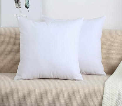 TangDepot Handmade Decorative Solid 100% Cotton Canvas Throw Pillow Covers /Pillow Shams, (16" x16" , White, 1 Count (Pack of 1))