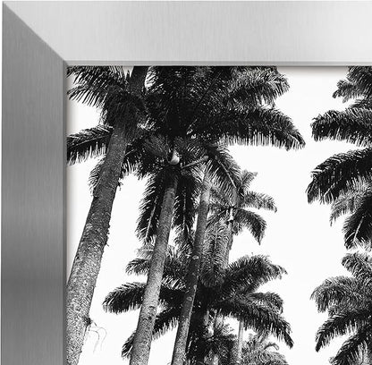 Americanflat 22x28 Poster Frame with Polished Plexiglass - Silver Picture Frame - Wide Photo Frames Made of Engineered Wood for Vertical or Horizontal Wall Display - Epic Collection - Silver