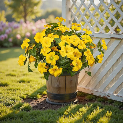 19 Inch Artificial Flowers for Outdoor Indoor Garden Home Decoration,Faux Flower for Home Office Garden Patio Balcony 4 Bundles (Yellow)