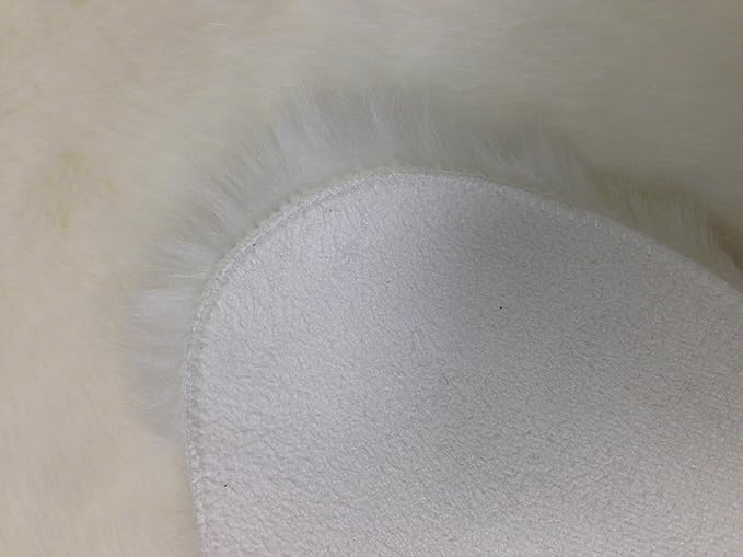 Nouvelle Legende Faux Fur Sheepskin Rug, Ultra-Soft Long Narrow Decorative Runner for Hallway, Bedroom, or Entryway, Warm in Winter, Cool in Summer, Easy Care, Neutral Color, Quattro