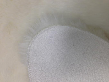 Nouvelle Legende Faux Fur Sheepskin Rug, Ultra-Soft Long Narrow Decorative Runner for Hallway, Bedroom, or Entryway, Warm in Winter, Cool in Summer, Easy Care, Neutral Color, Quattro