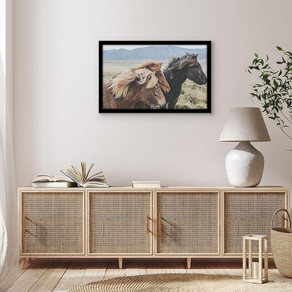 Americanflat 16x26 Picture Frame with Polished Plexiglass - Black Picture Frame - Wide Photo Frames Made of Engineered Wood for Vertical or Horizontal Wall Display - Epic Collection - Black