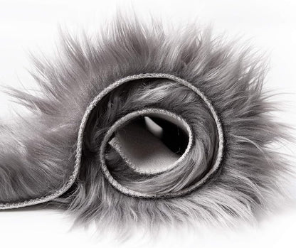 Ashler Faux Fur Rug, Fluffy Shaggy Area Rug Ultra Soft 3 x 3 Feet Round Fur Rug, Grey Fuzzy Rug Machine Washable Shag Rug, Nursery Decor Throw Rugs for Bedroom, Kids Room, Living Room