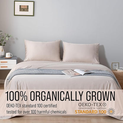 Bella Coterie Luxury Bamboo Viscose 34” Split Top King Size Sheet Set | 1 Fitted Sheet for Sleep Number & Adjustable Beds | 100% Organically Grown | Cooling & Soft | 18” Deep Pocket [Dune]