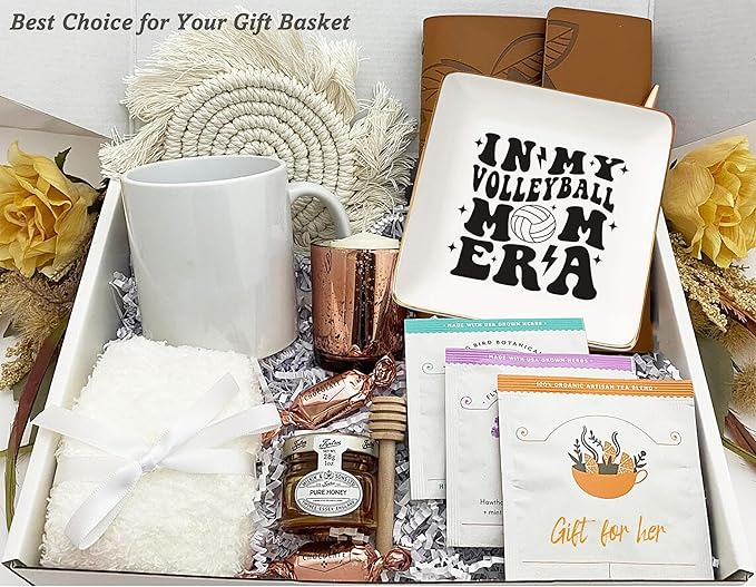 NZY Gifts for Volleyball Coach,in My Volleyball Mom Era,Game Day Presents for Sport Mom,Mother's Day Birthday Christmas Gifts for Mother Mama-Ceramic Jewelry Tray Trinket Holder Ring Dish